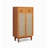 Japanese-style wicker and solid wood shoe cabinet-4814264