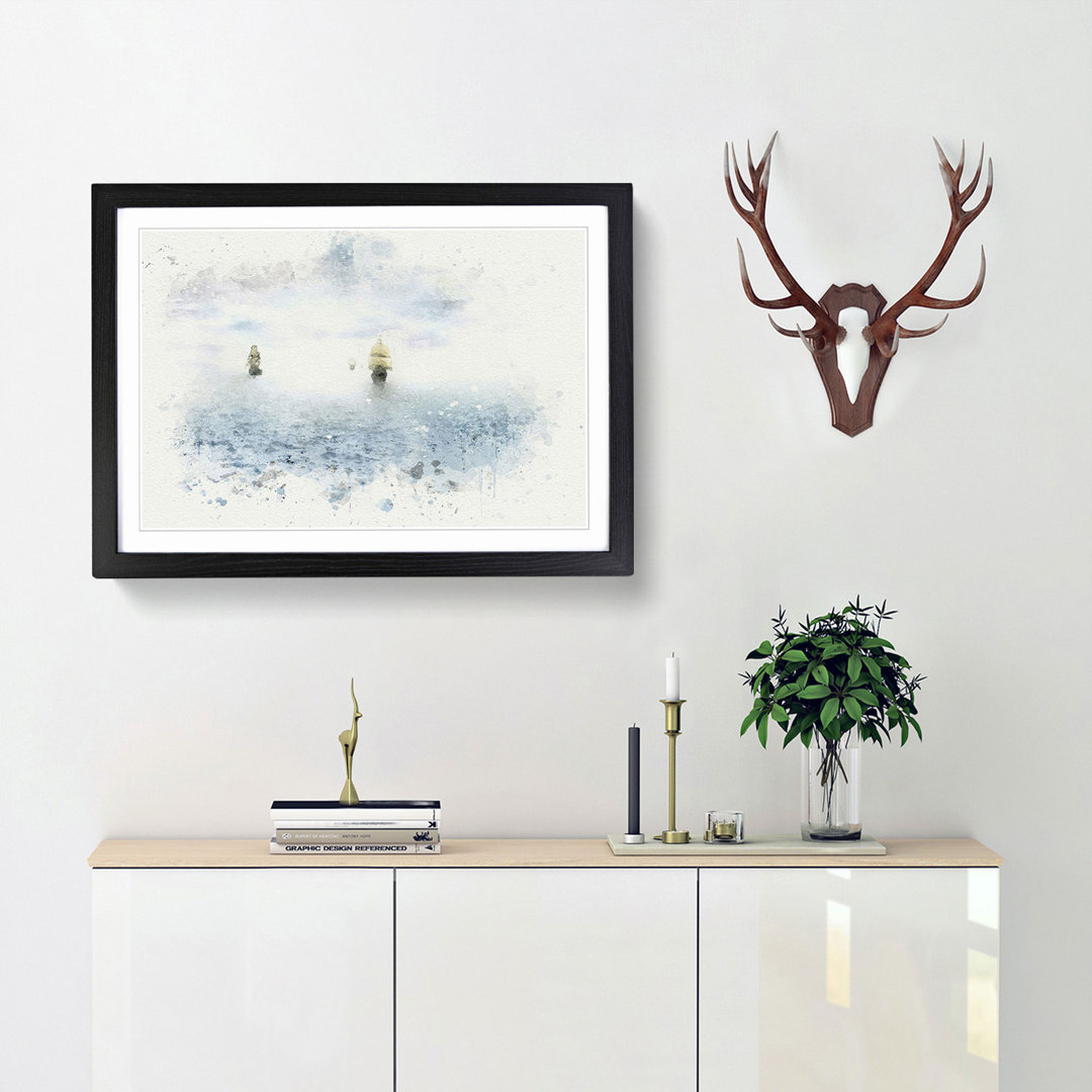 Pirate Ships on the Horizon - Framed Print