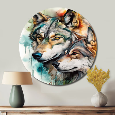 Aquarelle de loups, aquarelle