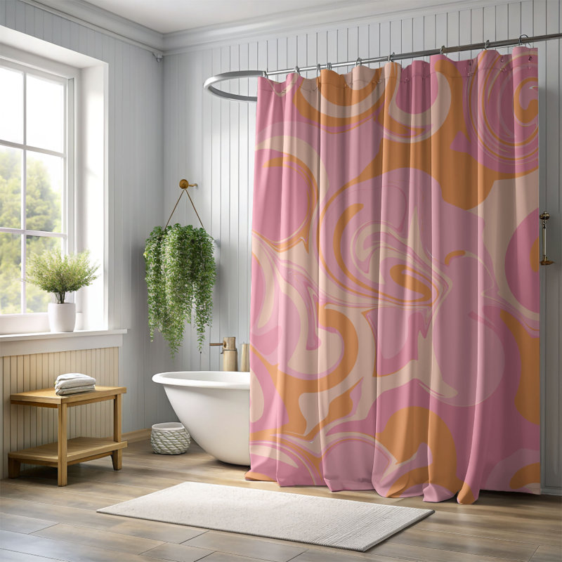 Rideau de douche Groovy Vibe - Premium, H 74 po x l 71 po