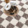 Atiran Checkered Shag Brown Area Rug