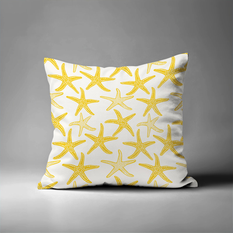 Coussin Barnon, Jaune, H 20 po x l 20 po