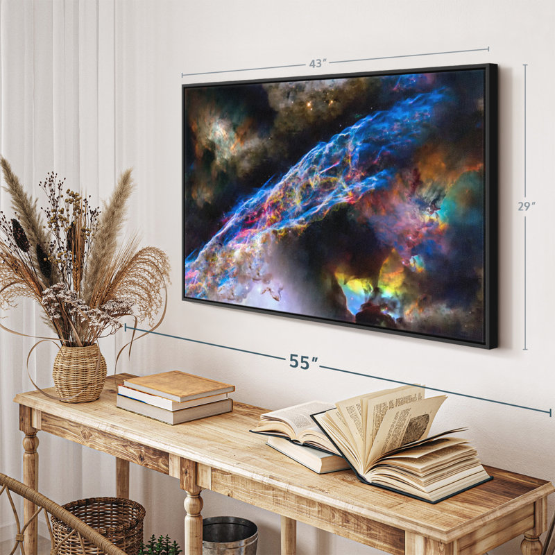Impression sur toile de nébuleuse du voile brillant, H 29 po x l 43 po
