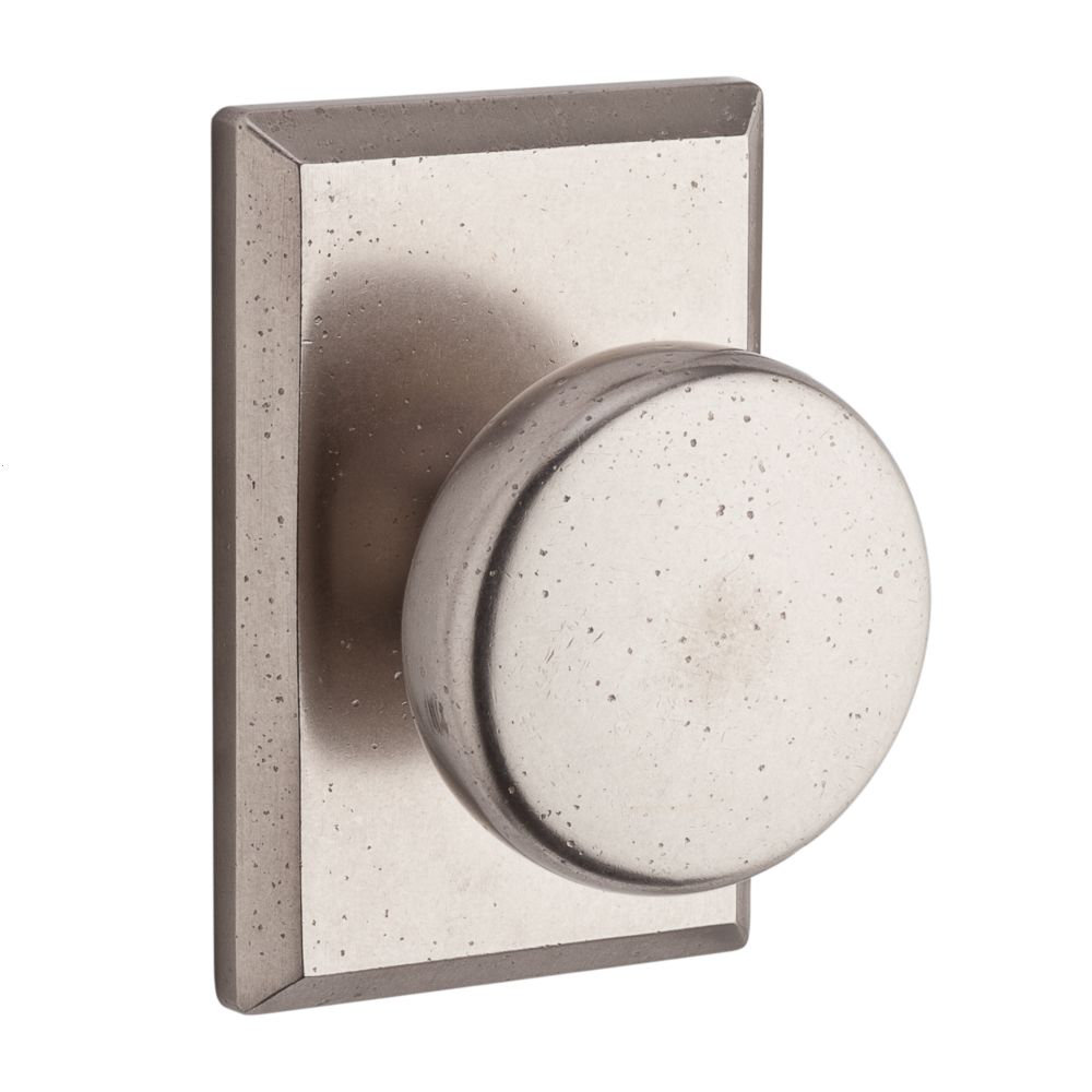 Rustic Privacy Door Knob with Rustic Square Rose Baldwin 