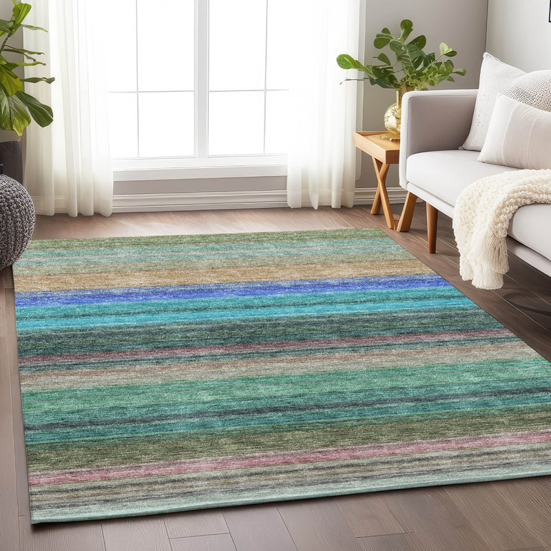 Tapis sauge de qualité supérieure Prisco, Rectangle 2 pi 6 po x 3 pi 10 po