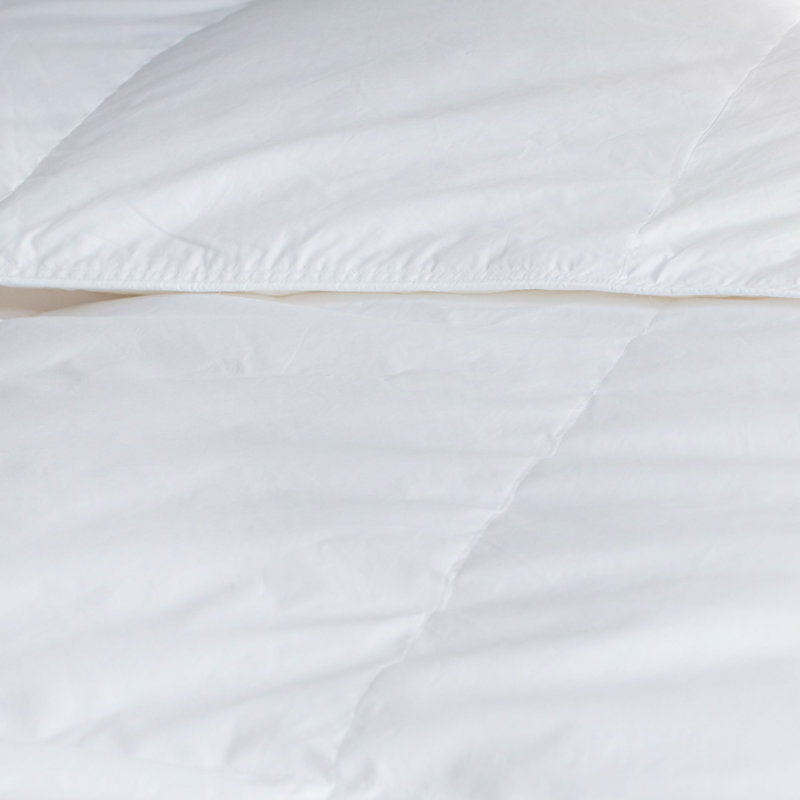 Full/Queen White Cotton Lightweight Down Duvet Comforter