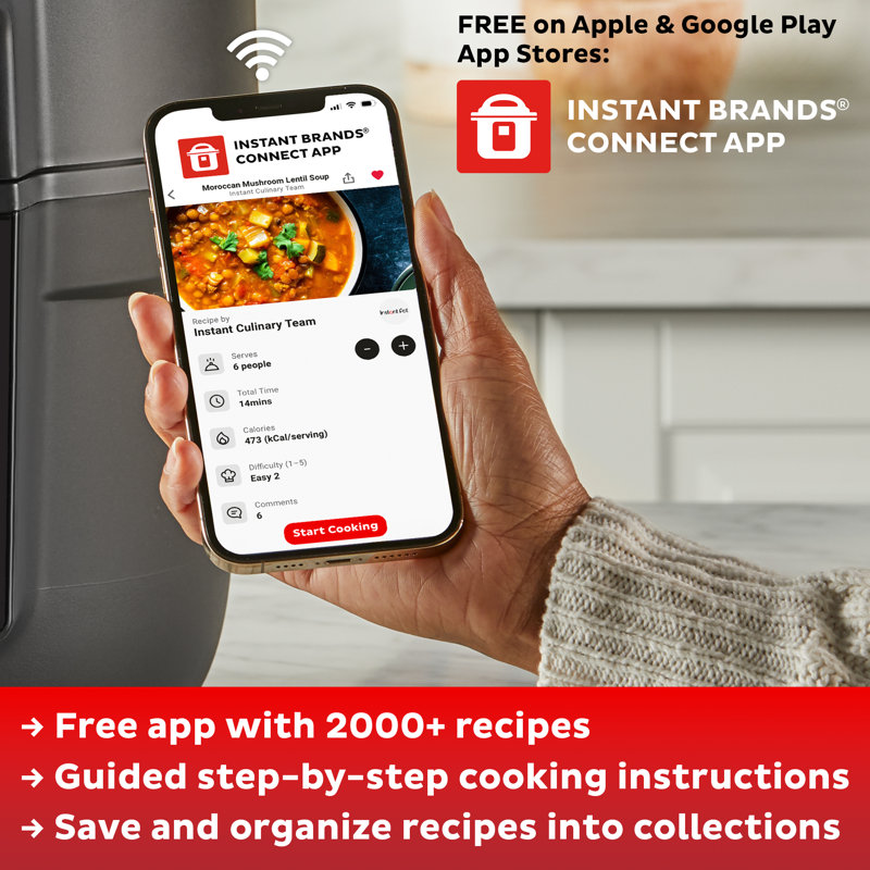 Black 8-Quart Electric Multi-Cooker with LCD Display