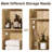 Rattan Bathroom Wall Cabinet with Door