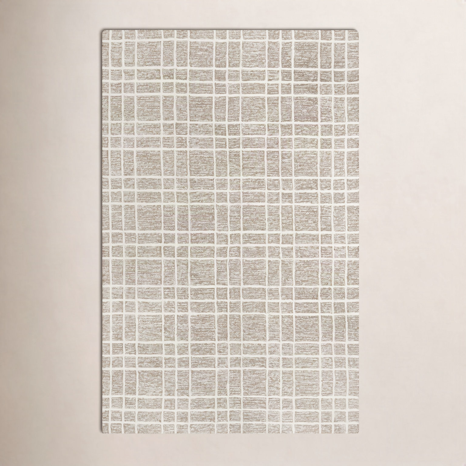 Alec Brown Hand-Tufted Geometric Wool Rug, Rectangle 8'9" x 11'9"