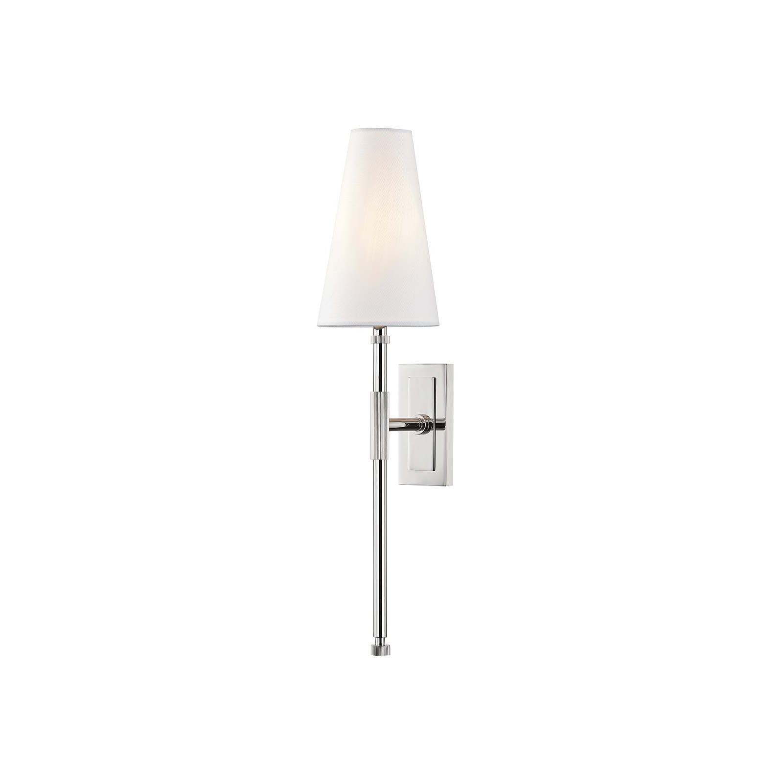 Bowery Single Light Steel Dimmable Wallchiere, Polished Nickel