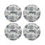 Sous-verres ronds en cuir végétalien Leopard-119015325