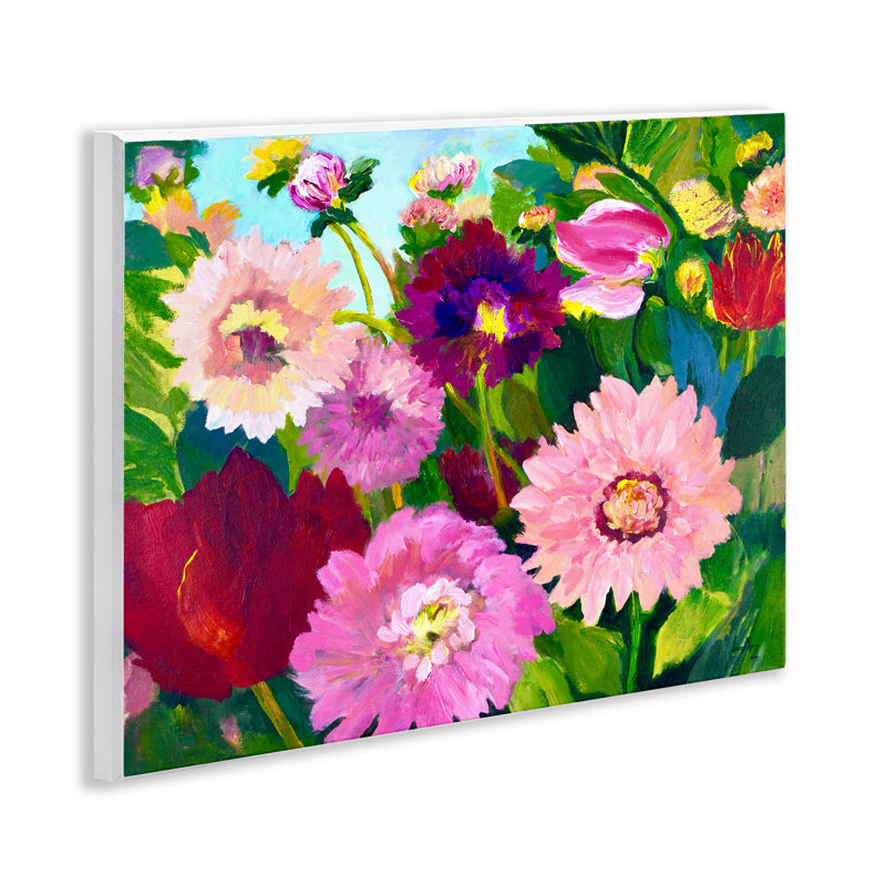 Plaque murale Tea Garden Mums, design par Lee Ann Zirbes