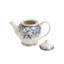 Théière en porcelaine bleue et blanche 222 Fifth Adelaide - Floral & Bird, élégante théière, va au lave-vaisselle, 3,35 po x 5,51 po