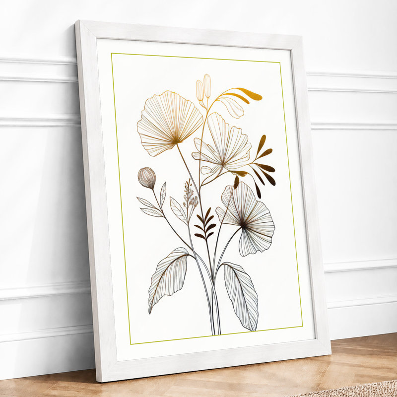 Study Botanical - Framed Print, A1 - 84.1 x 59.4 cm, White