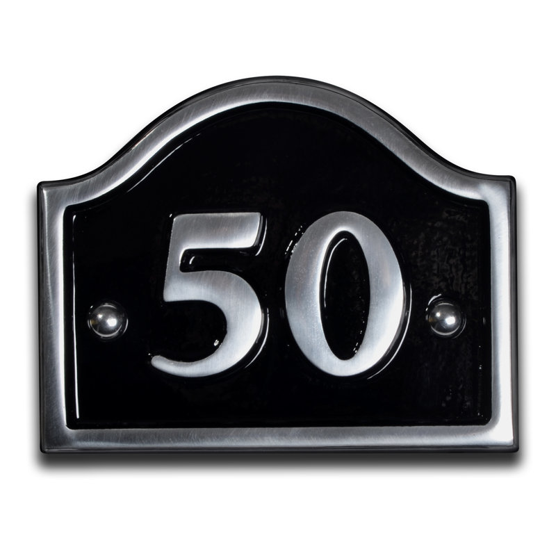 Jaclynn 11.5cm H Reflective Metal House Number, 50