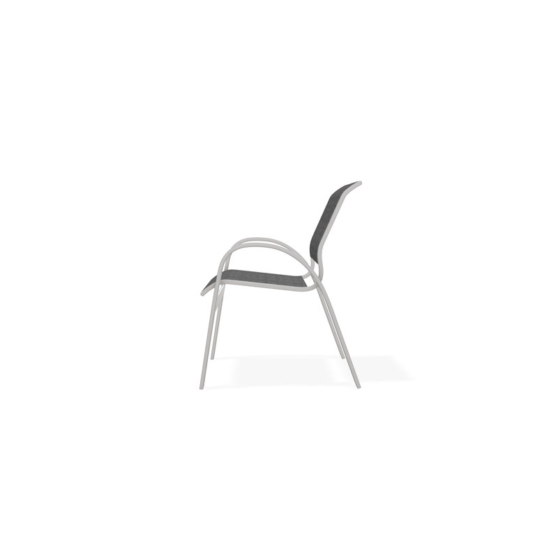 Aruba II Outdoor Dining Chair, Collect Charcoal, Warm Gray