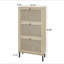 Étagère à chaussures en rotin 3 portes, armoire de rangement pour chaussures moderne autoportante, pour vestibule-131248187