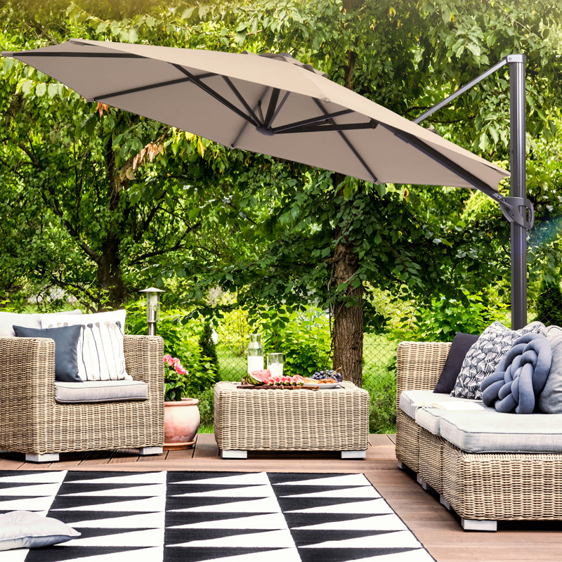 Parasol suspendu 11 pi Urbanna, Beige