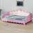 Twin Size Extending Princess Daybed: Modern Upholstered Design With Crown Headboard & LED Lights-60465343