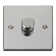 Polished Chrome 1 Gang 2 Way LED 100W Trailing Edge Dimmer Light Switch