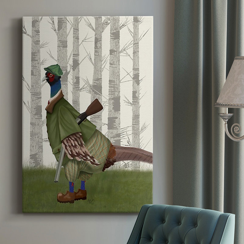 Toile tendue avec châssis Pheasant, H 36 po x l 24 po x P 1 po