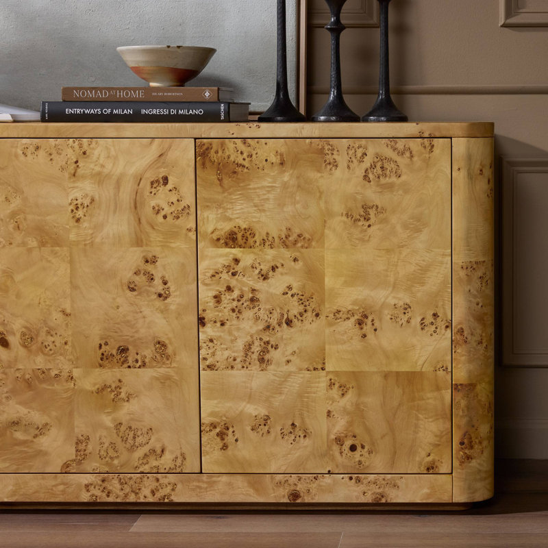 Mullins Media Console-Natural Mappa Burl