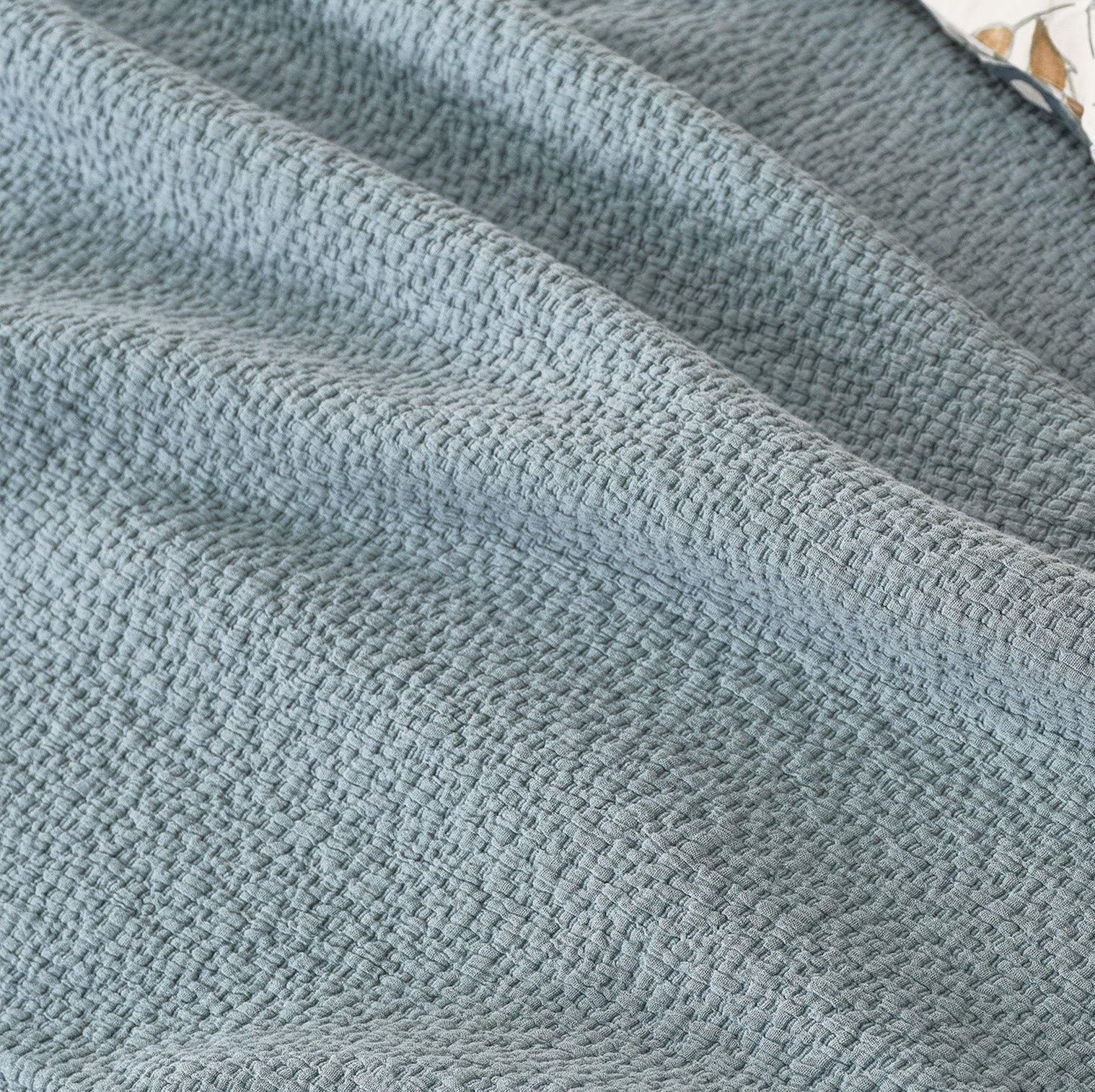 Cascade Cotton Coverlet, Twin Coverlet, Lagoon