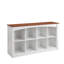Bibliothèque cubique avec rangement, meuble de rangement de style ferme en bois MDF pour la maison