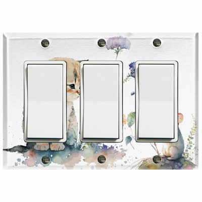 Plaque murale standard pour chat 3 souris