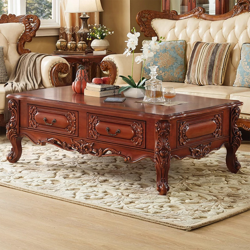 Table basse de style américain, H 20,47 po x L 59,06 po x l 35,43 po