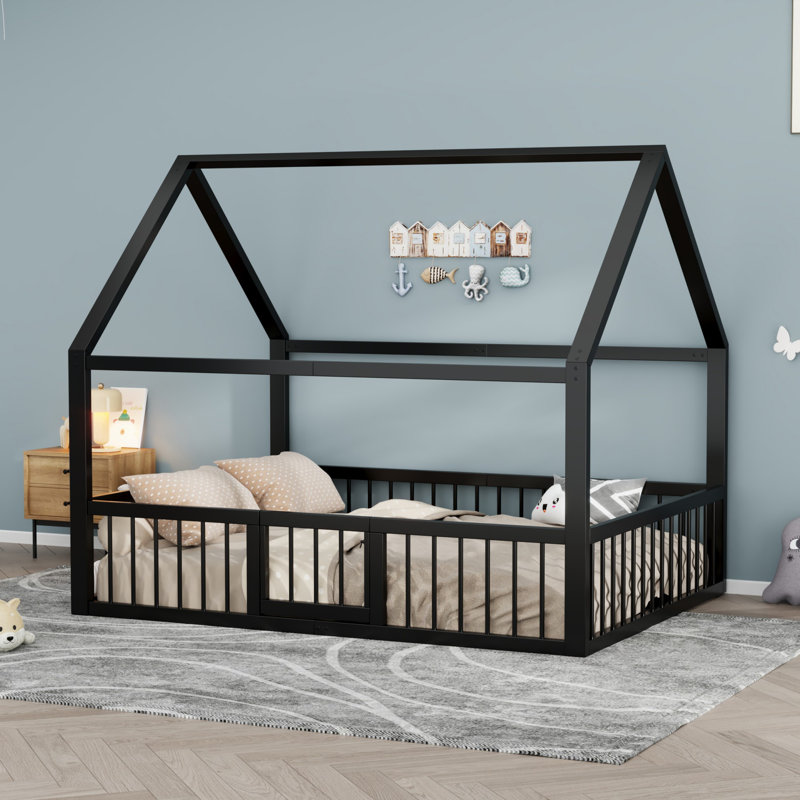 European Double (140 X 200 Cm) House Beds, Black