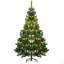 Sapin de Noël artificiel de 6 pi avec des branches réalistes, 250 lumières DEL chaudes et 1000 pointes