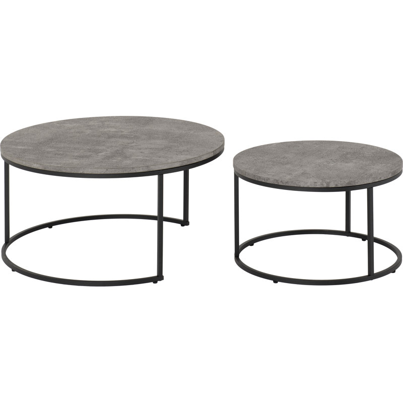 Douros 2 Piece Coffee Table Set, Grey