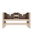 Meuble-lavabo de salle de bain 60 po, 2 lavabos, lavabo en acrylique, armoire en contreplaqué, chêne, 4 portes, tiroirs, pré-assemblé, meuble-lavabo moderne charmant de 60 po, rangement, tablette ouverte, blanc et étapes d'installation rapide