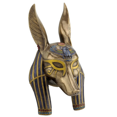 11.22 In L Anubis Mask Wall Plaque  Poly Resin