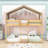 Twin Over Twin Wood Bunk Bed With Tent And Playhouse Design-959944034