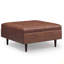 Shay - Grand repose-pieds carré avec rangement Mid Century
