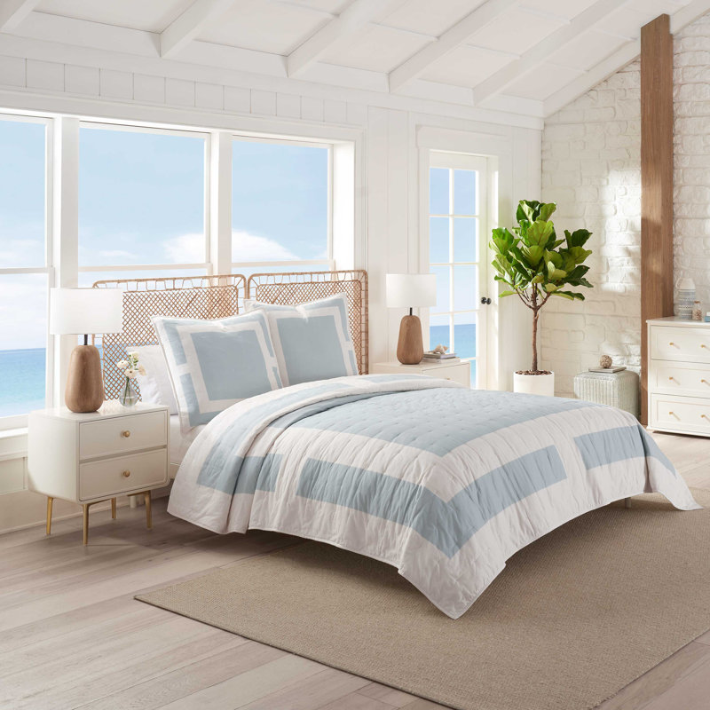 Southern Tide Savannah Euro Ivory/Blue Sham