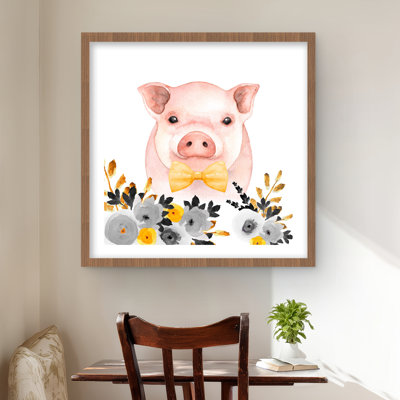 Chic cochon - chambre à coucher illustrative encadrée