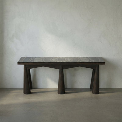 Tutankhamun 81'' Glass Top Console Table