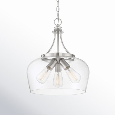 Breena 3 Light Glass Dimmable Pendant