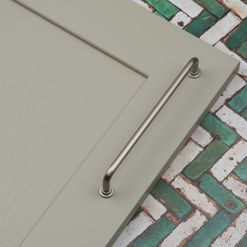 Brushed Nickel Slim Pipe Handles, 160mm