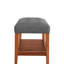 Banc en tissu et finition chêne Charla-598475105