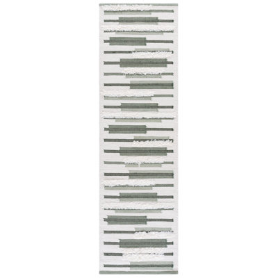 Kenya Hand Woven Wool;Cotton Striped Indoor Rug