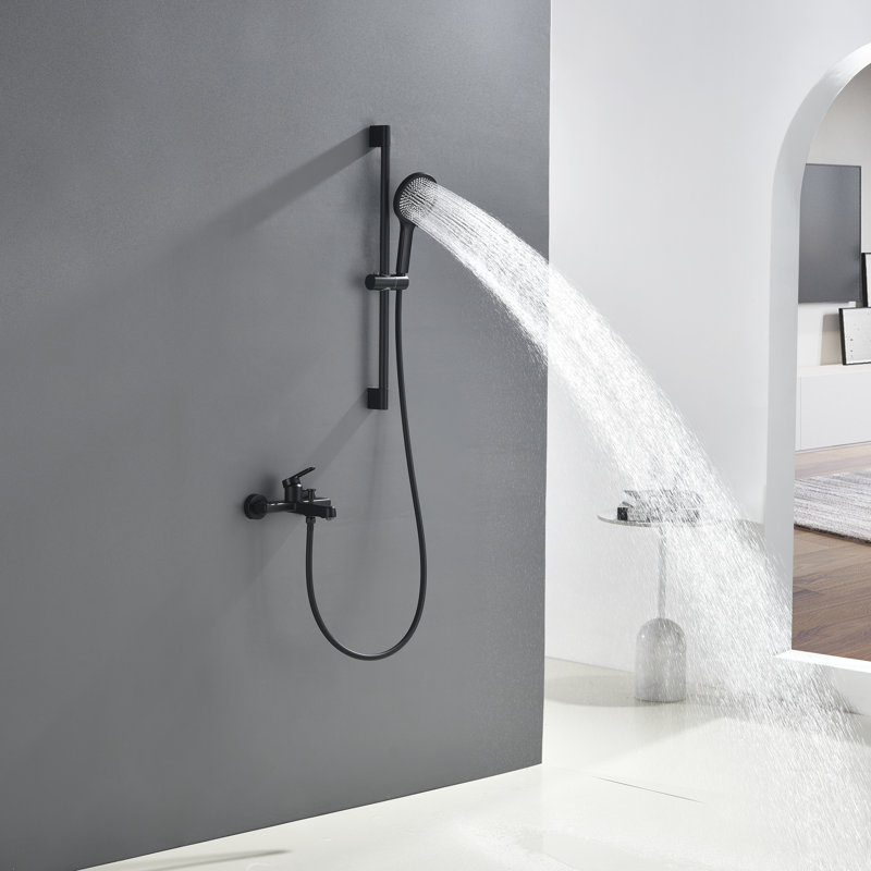 Robinet de baignoire en laiton au design moderne, Matte Black