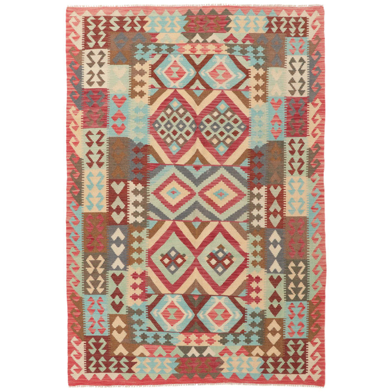 Geometric Wool Hand Woven 168cm X 247cm Area Rug