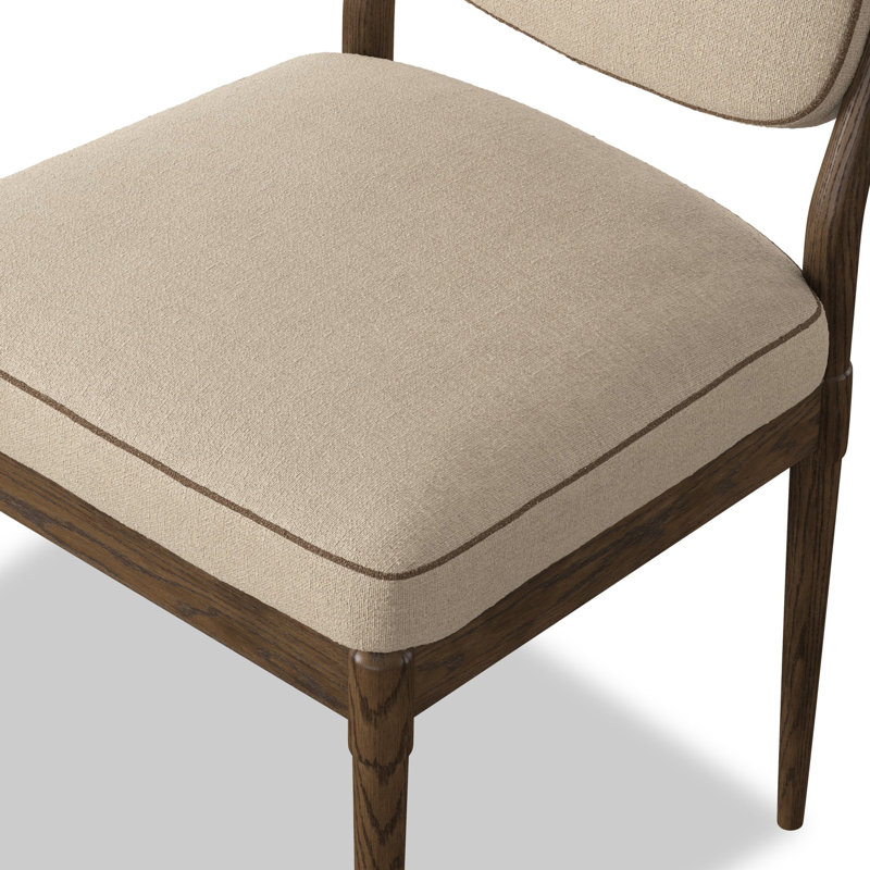ESTHER Upholstered Dining Chair, Antwerp Taupe, Drifted Oak