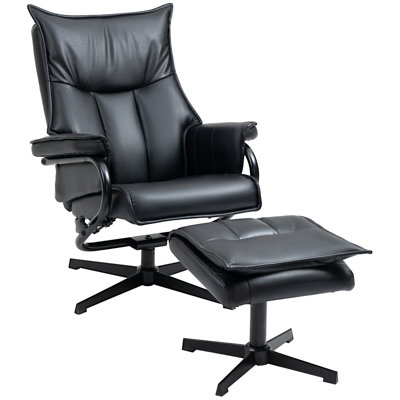 Relaxsessel mit Hocker, drehbarer Ruhesessel, TV-Sessel mit Liegefunktion, Fernsehsessel