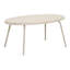 Table de salle à manger ovale blanc cassé en rotin PE