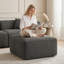 Repose-pieds 40 po carré en velours côtelé à compression pour canapé modulaire-1682975514